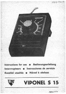 Meopta Viponel Timer manual. Camera Instructions.